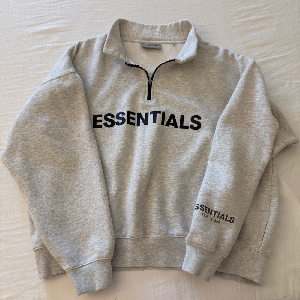 Essentials Fleece Hoodie 'Light  Grey'